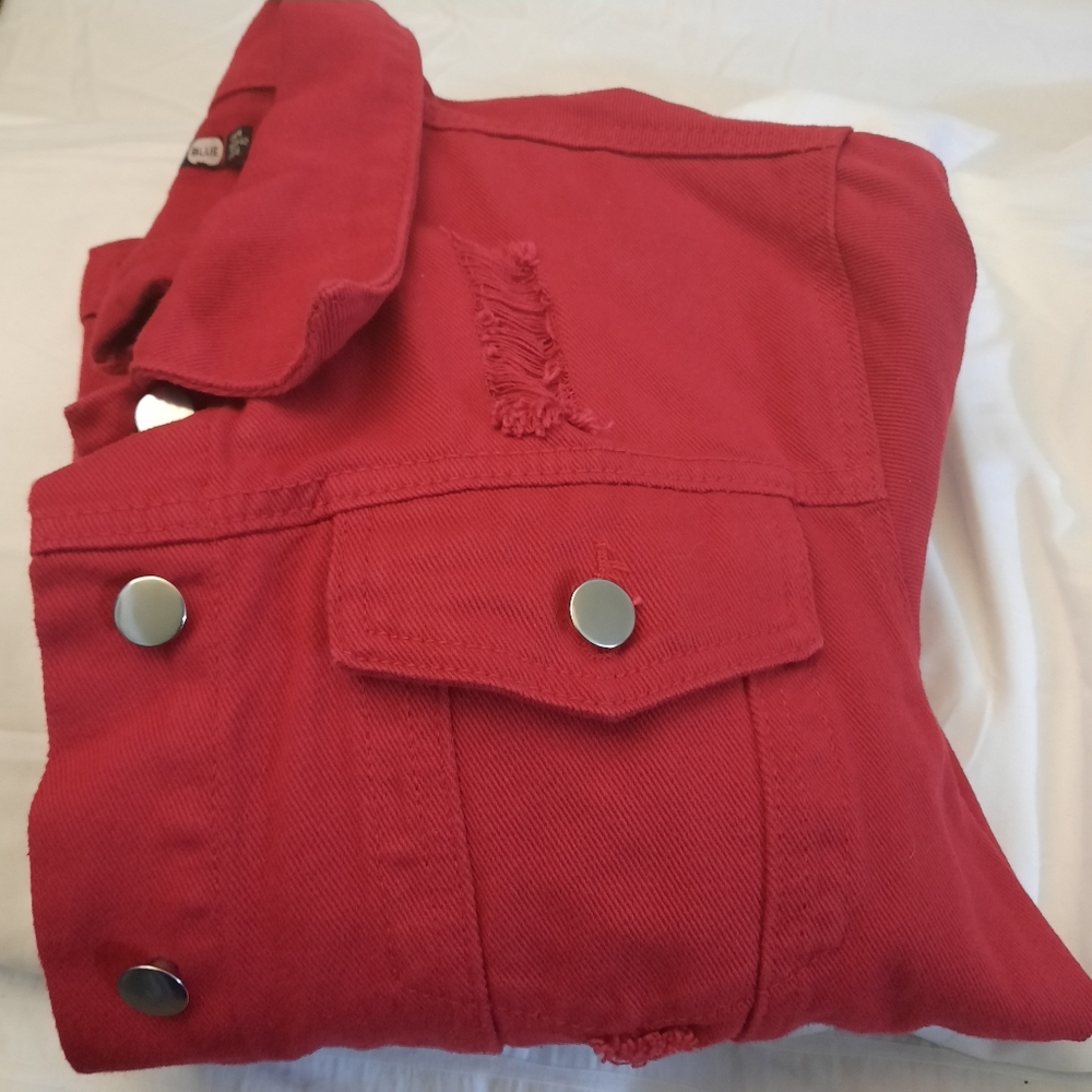 Red Denim Jacket - Picture 4 of 5